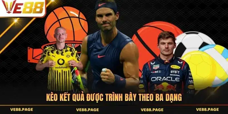 Kèo kết quả được trình bày theo ba dạng